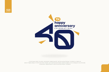 40th Happy Anniversary number type