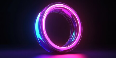 Neon Ring with Vibrant Glow	