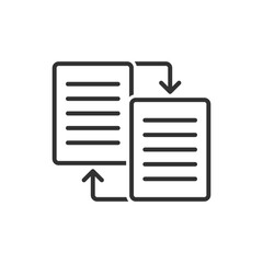 Transfer File Document Icon Sign Symbol