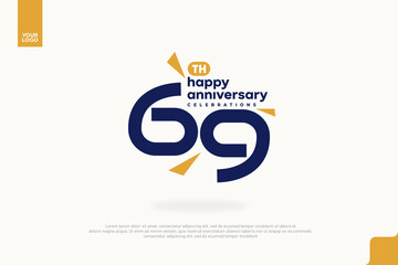 69th Happy Anniversary number type