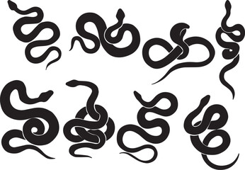 Snake vector silhouette