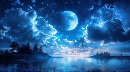 Fototapeta premium picture,wallpaper,fantasy,blue,PC