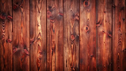 Rustic Wooden Planks with a Rich, Warm Brown Hue and Intricate Grain Patterns