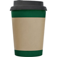 Coffee Bottle 3D Render Green Color Photo Image With Label For Mockup Design