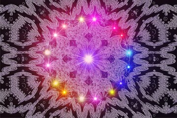 Mosaico con luz multicolor de fantasía © Diego