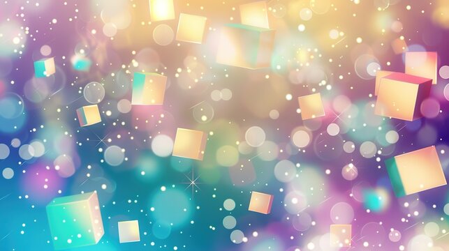 Light-Colored Abstract Background with Cube - a modern and minimalist visual. The soft hues and geometric cube create a serene and stylish composition.