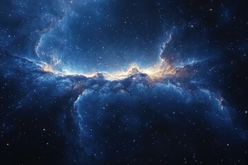 Fototapeta premium Stars and Nebula in the Deep Galactic Abyss