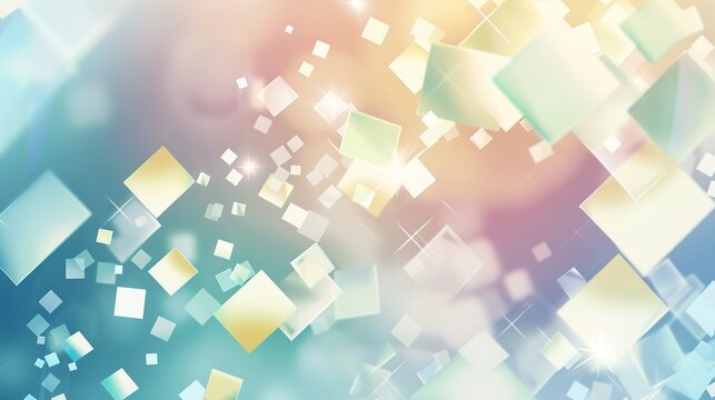 Light-Colored Abstract Background with Cube - a modern and minimalist visual. The soft hues and geometric cube create a serene and stylish composition.