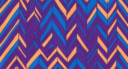 Blue Trapezoid pattern hand drawn design on Purple background illustration