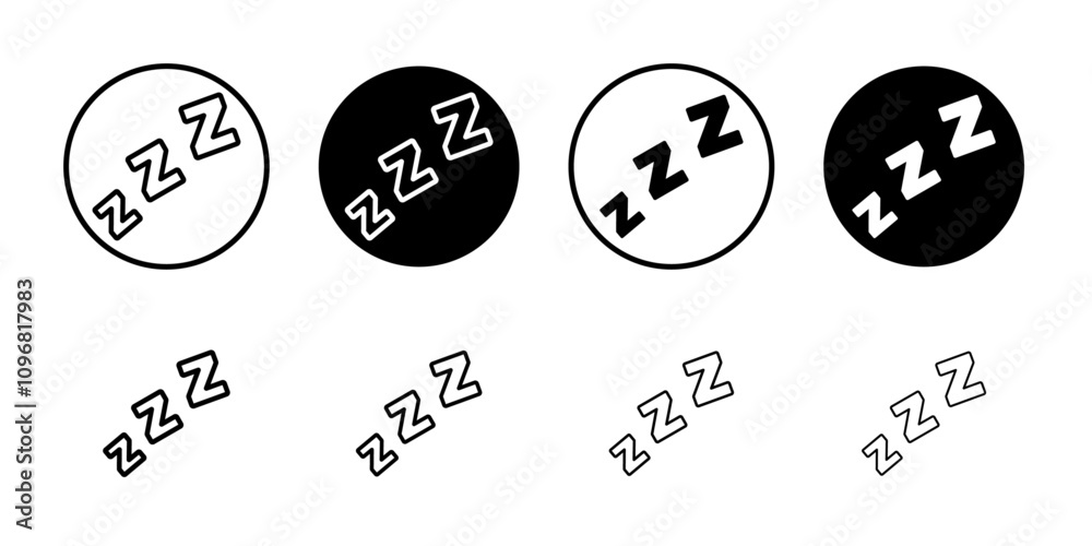 Poster Zzz icon web design in vector