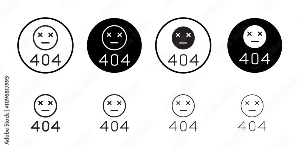 Poster 404 Error icon web design in vector