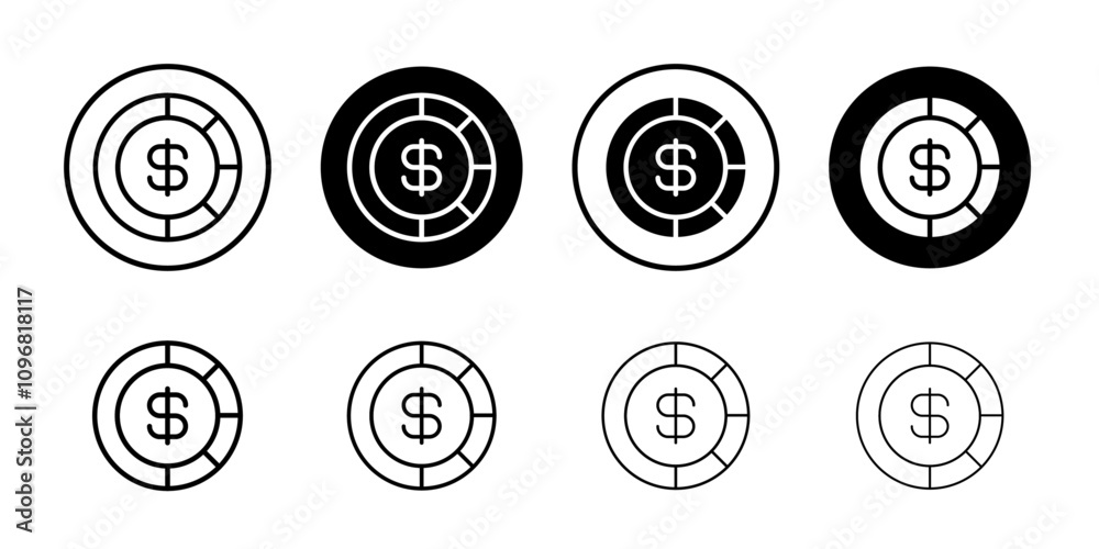 Poster Asset allocation icon web design in vector