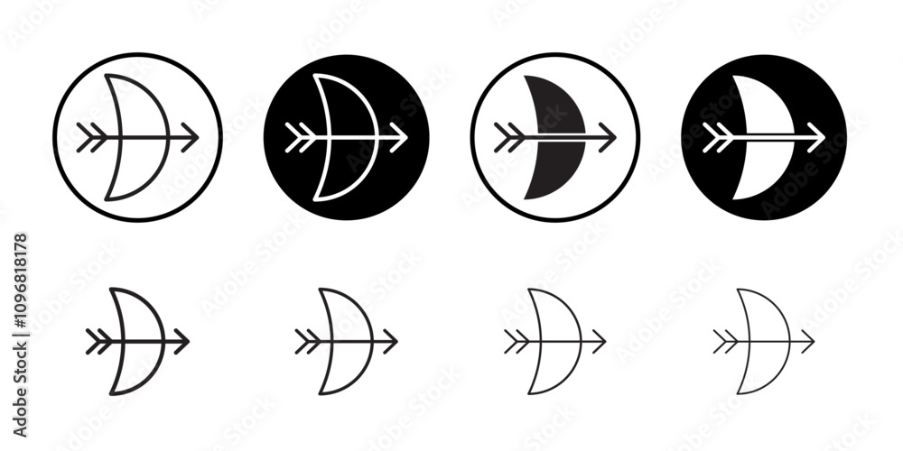 Poster archery icon web design in vector