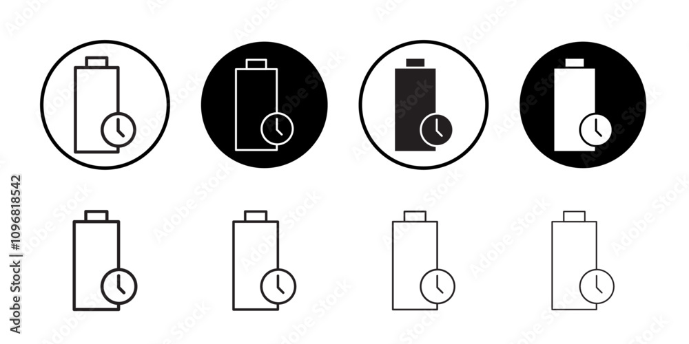 Poster battery life icon web design in vector