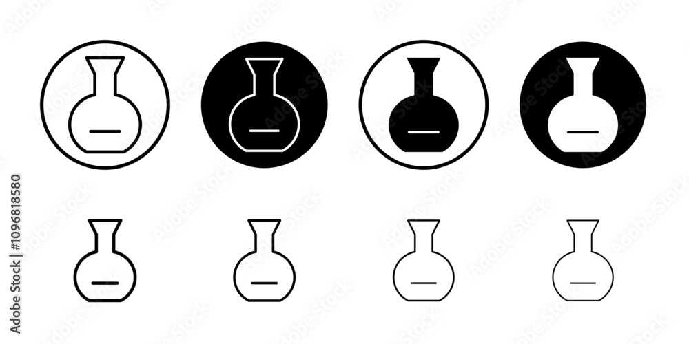 Poster beaker icon web design in vector