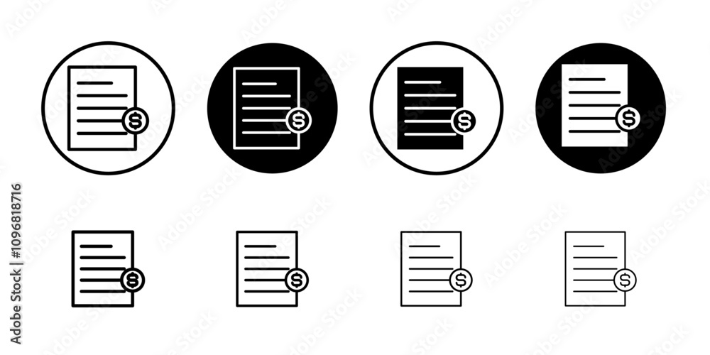 Poster bill paid icon web design in vector