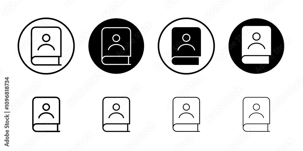 Poster biography icon web design in vector