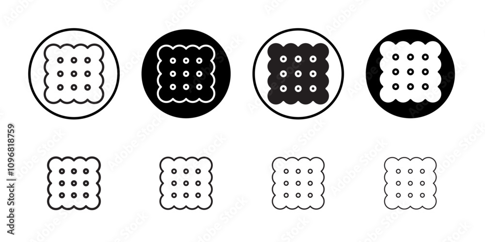 Poster Biscuit icon web design in vector