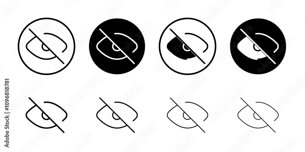 Aufkleber blindness icon web design in vector