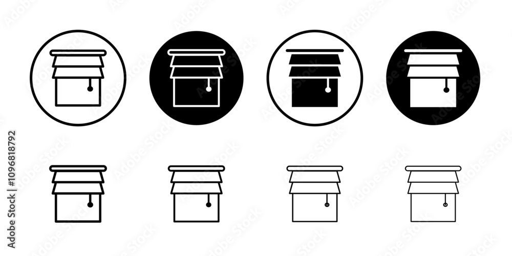 Poster Blinds icon web design in vector
