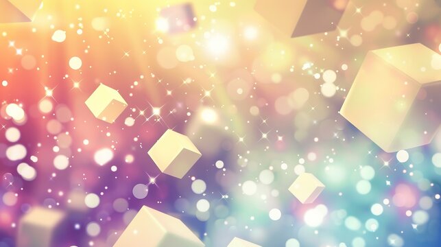 Light-Colored Abstract Background with Cube - a modern and minimalist visual. The soft hues and geometric cube create a serene and stylish composition.