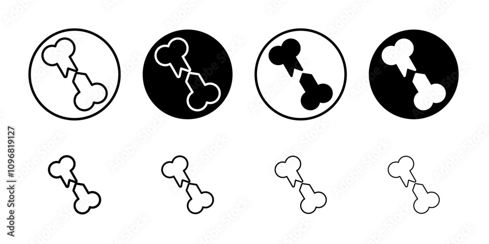 Poster Broken bone icon web design in vector