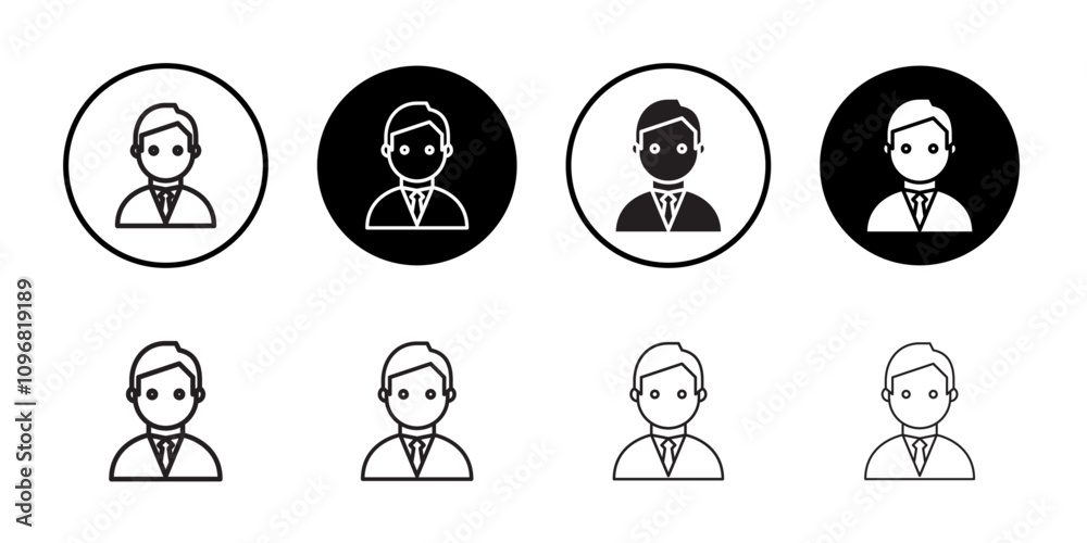 Poster businessman icon web design in vector