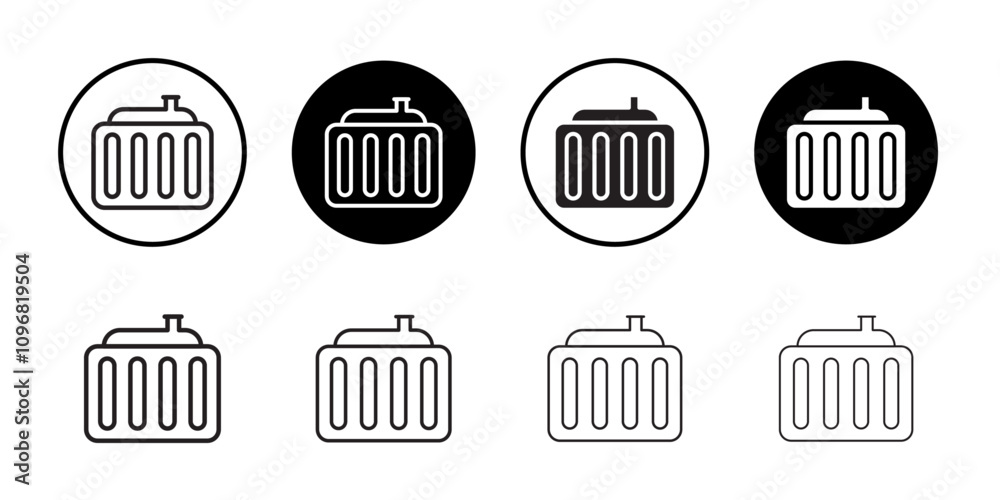Poster car radiator icon web design in vector