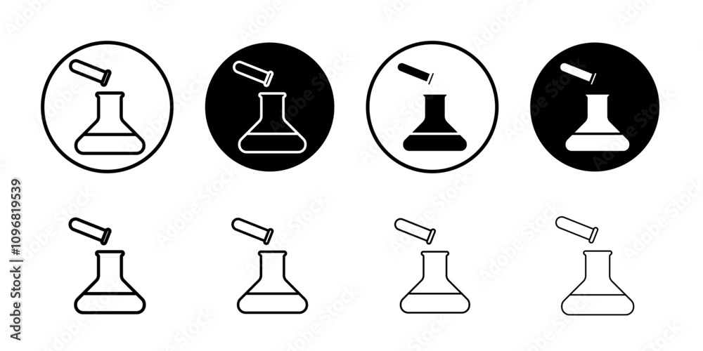 Poster chemical test icon web design in vector