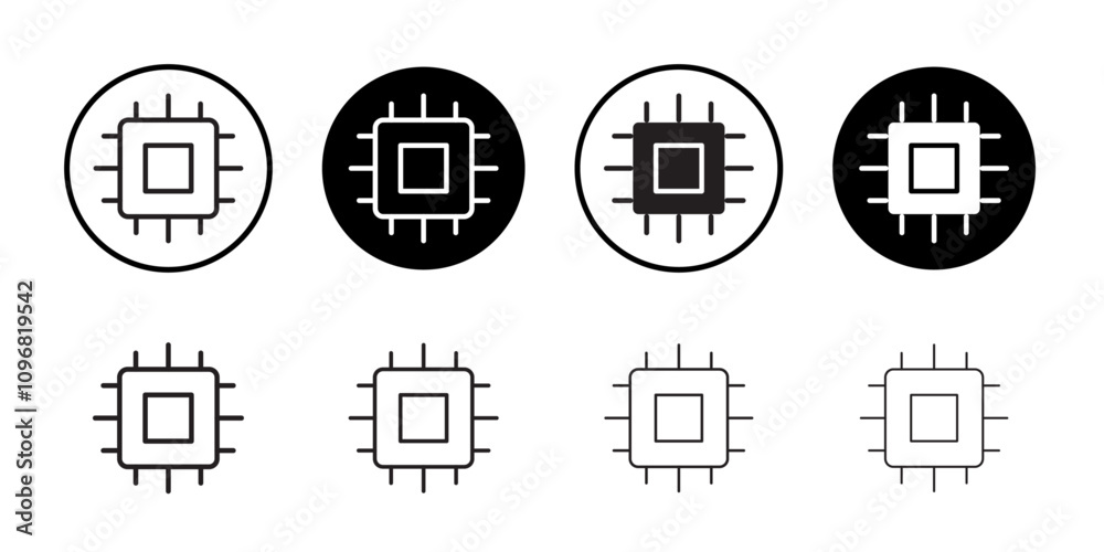 Poster Chip icon web design in vector