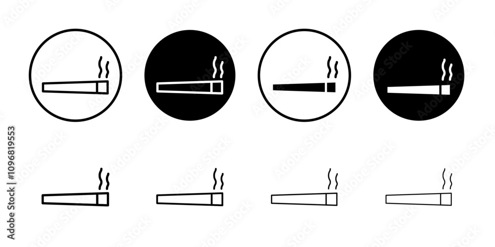 Poster Cigarette icon web design in vector