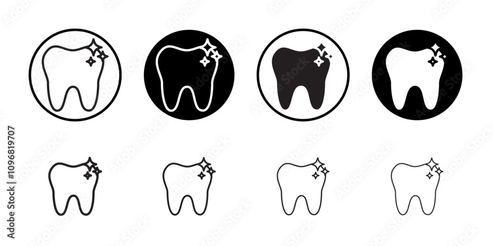 Poster clean tooth icon web design in vector