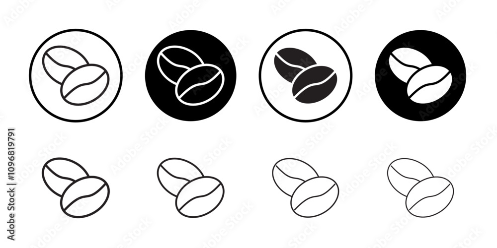 Poster coffee beans icon web design in vector