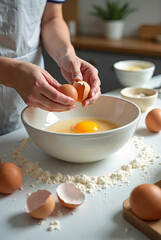 preparing a cake for eat