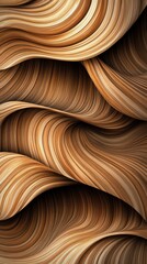 A stunning close-up of flowing, wavy golden brown textures resembling natural hair or flowing silk.