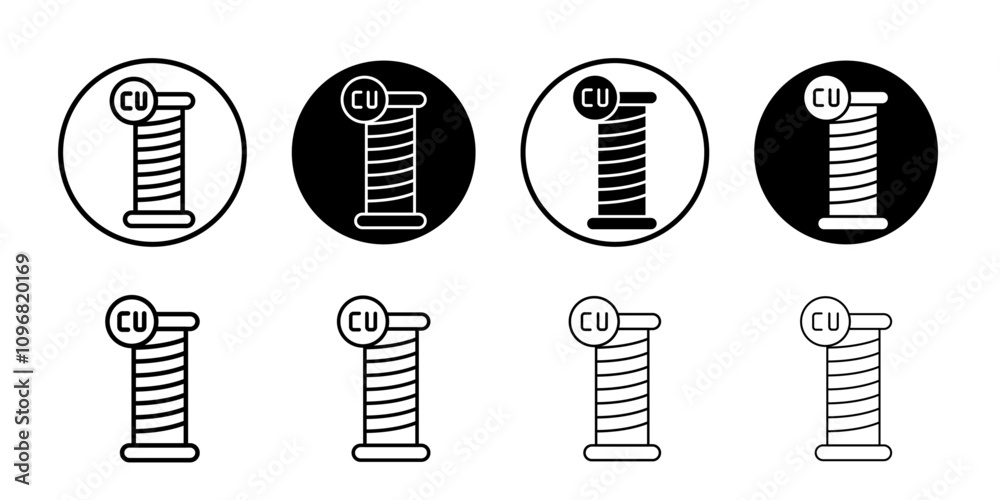 Poster Copper icon web design in vector