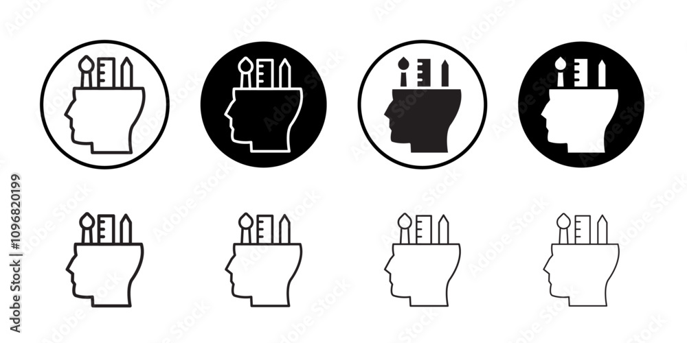 Poster Creativity icon web design in vector