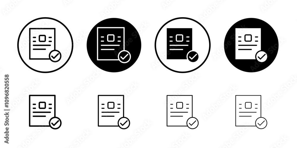Poster Document verification icon web design in vector