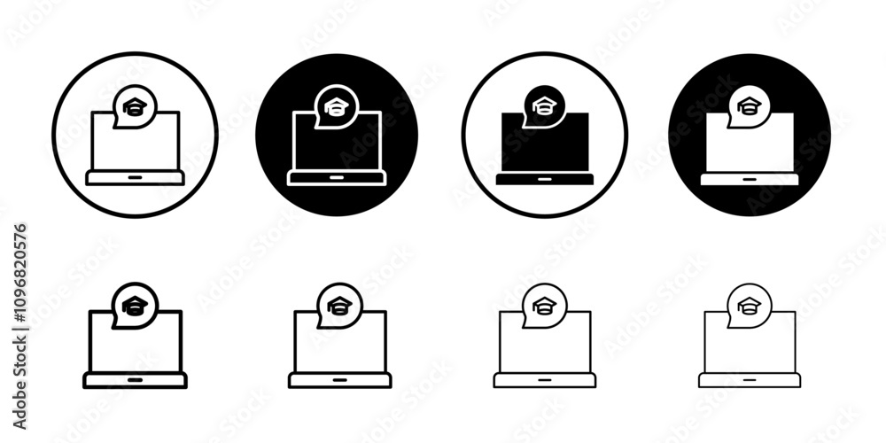 Aufkleber e learning icon web design in vector