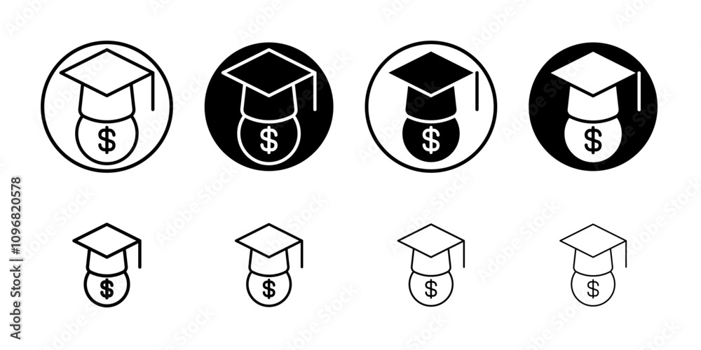 Poster education cost icon web design in vector