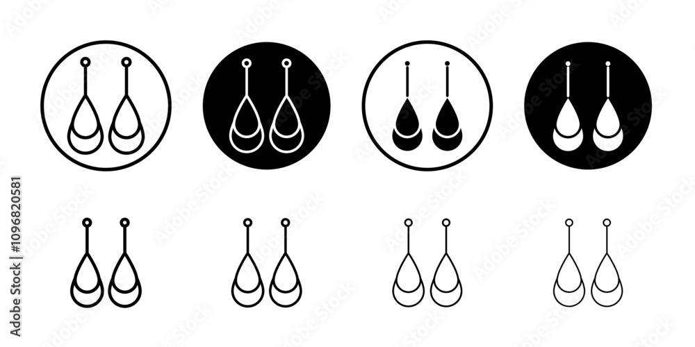 Poster earrings icon web design in vector