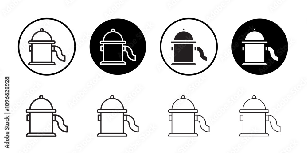 Poster Fire hydrant icon web design in vector