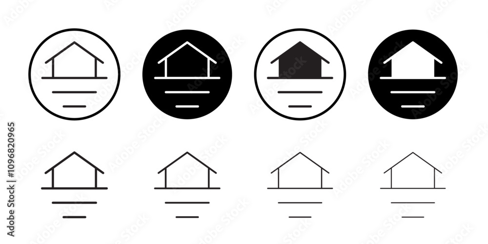 Poster Flood icon web design in vector