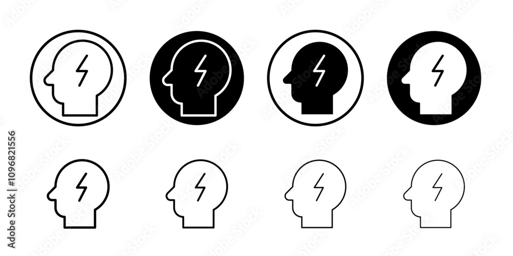 Poster Headache icon icon web design in vector