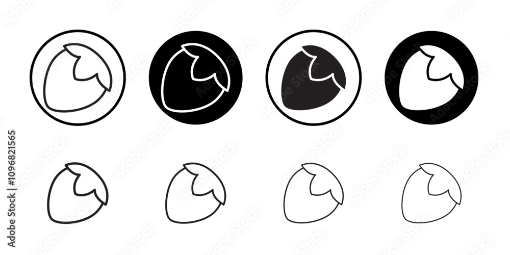 Poster hazelnut icon web design in vector