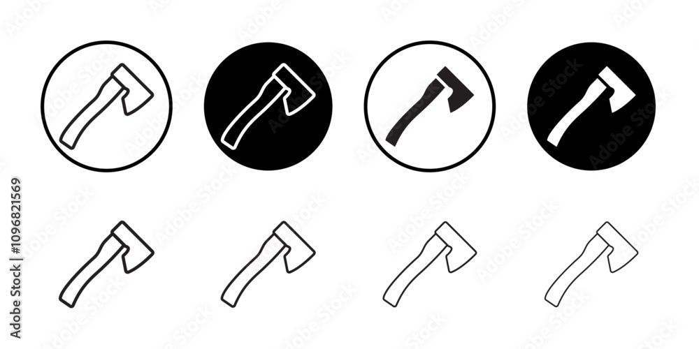 Poster hatchet icon web design in vector