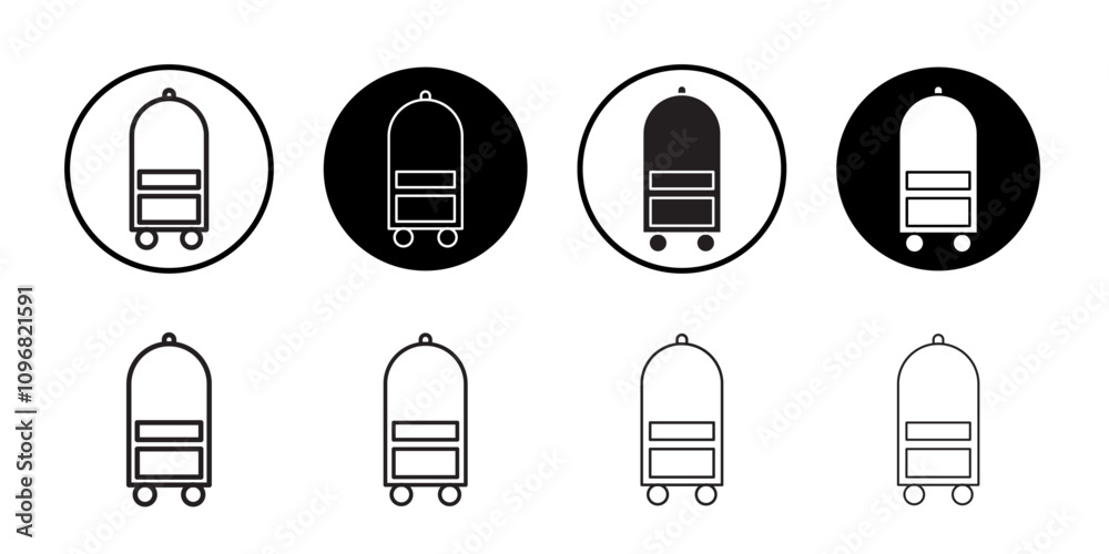 Poster hotel service icon web design in vector