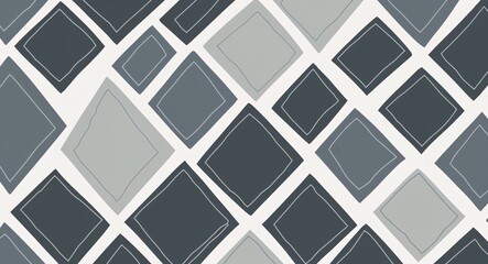 Gray Trapezoid pattern hand drawn design on White background illustration