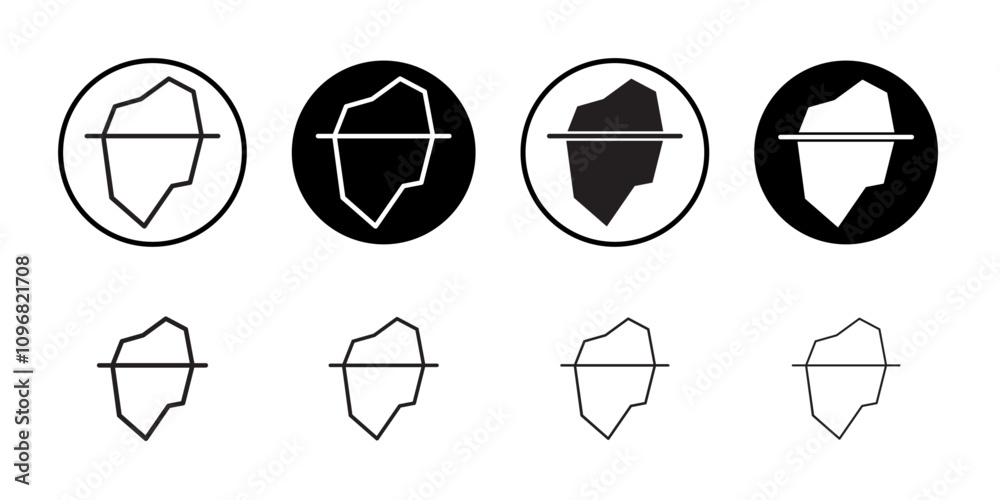 Poster Iceberg Icon web design in vector