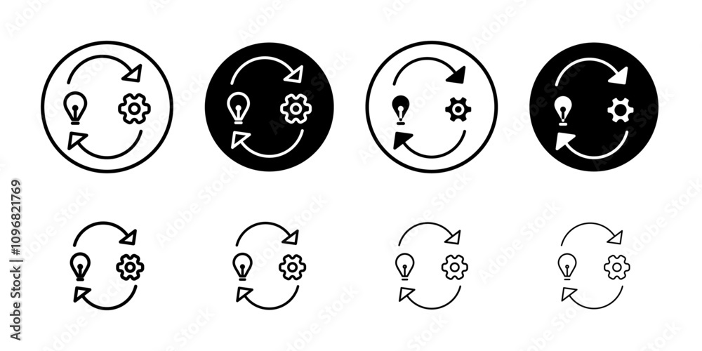 Poster Implementation icon web design in vector